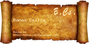 Banos Csilla névjegykártya