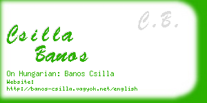 csilla banos business card